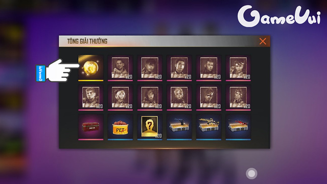 Phần thưởng khi quay