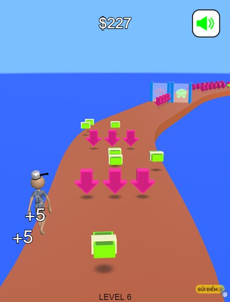 Nhặt tiền và tránh khỏi mũi tên mất tiền