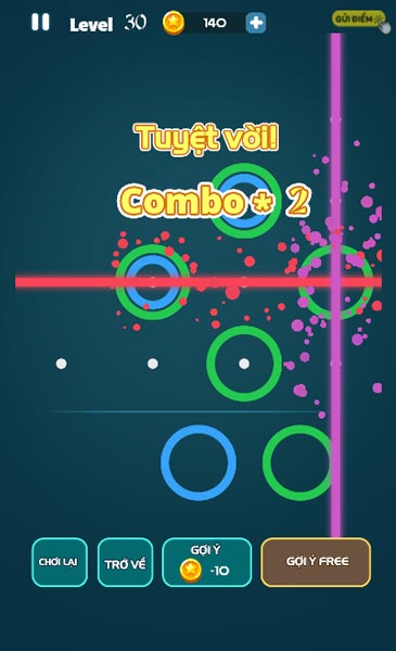 Phá vỡ càng nhiều combo điểm càng cao