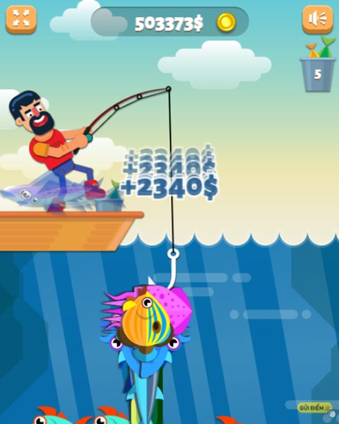 Thu thập tiền bán cá