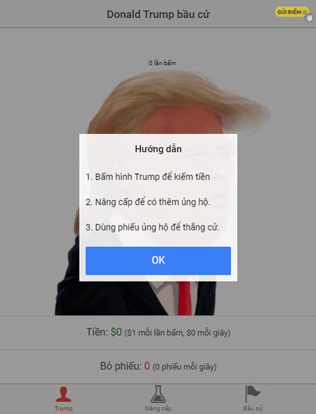 Chơi game Donald Trump bầu cử - GameVui