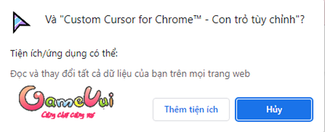 Thêm Custom Cursor vào Chrome
