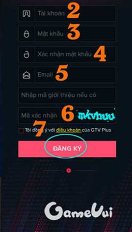 Điền thông tin đăng ký