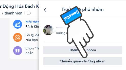 Chuyển quyền trưởng nhóm