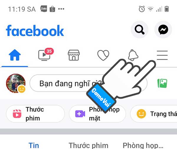 Chạm 3 dấu gạch