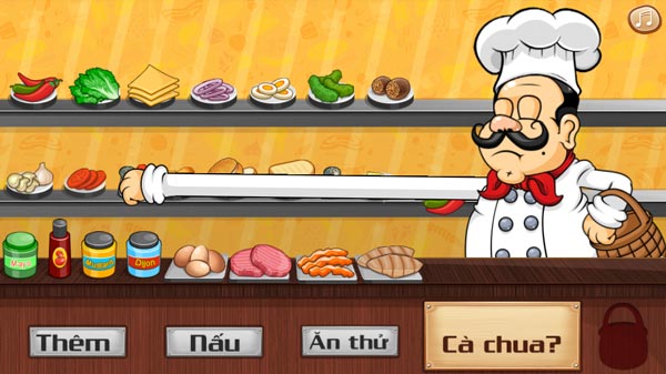 Cho lần lượt từng loại gia vị vào giỏ