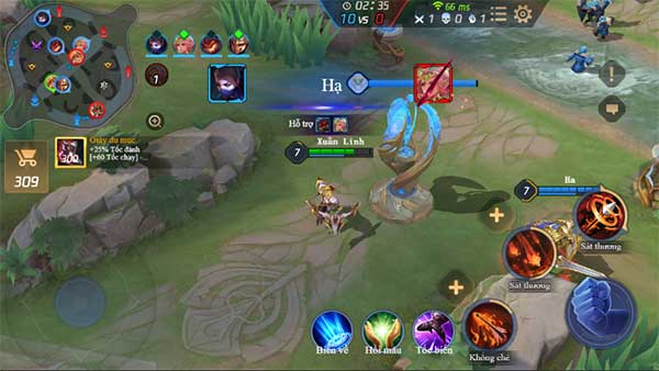 Giao diện chơi Liên Quân Mobile