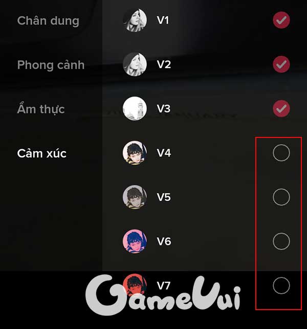 Xóa filter trên TikTok