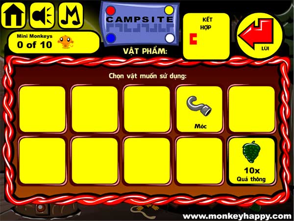 Các vật đã thu thập được