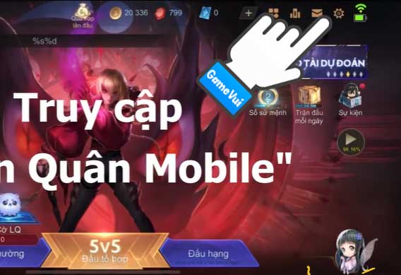 Chạm biểu tượng bánh răng