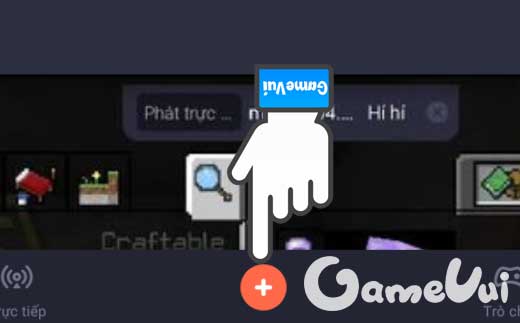 Chạm vào dấu cộng