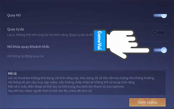 Mở khóa quay khoảnh khắc