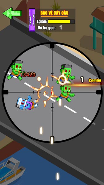 Hãy tiêu diệt thây ma xác sống để bảo vệ cây cầu