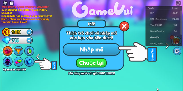 Cách nhập code