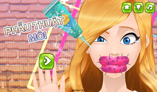 Chơi game Phẫu thuật môi - GameVui