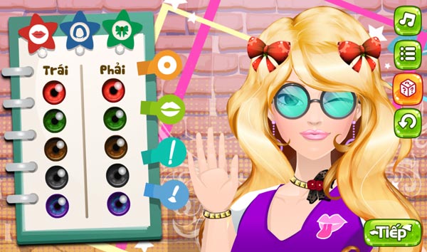 Lựa chọn trang điểm, phụ kiện