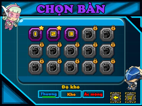 Có tổng cộng 15 cấp độ để người chơi thử sức