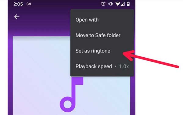 Set as ringtone