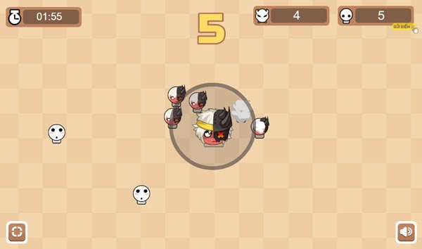 Điều khiển tướng lĩnh của bạn di chuyển và thu thập nhiều người