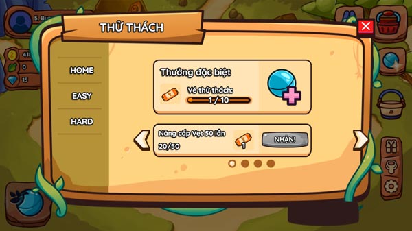 Tính năng thử thách hàng ngày