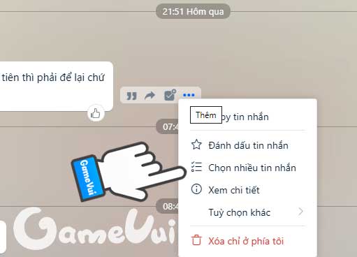 Chọn nhiều tin nhắn