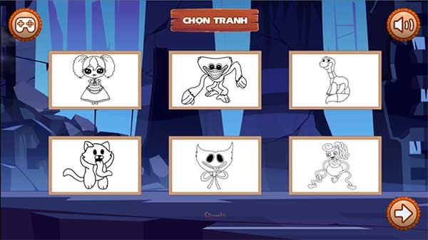 Chọn tranh để tô màu