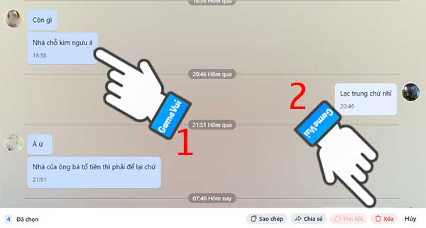 Xóa nhiều tin nhắn Zalo