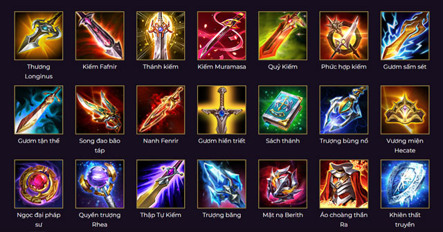 Các trang bị trong Liên Quân