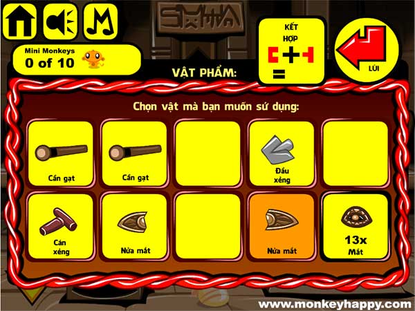 Các vật đã thu được