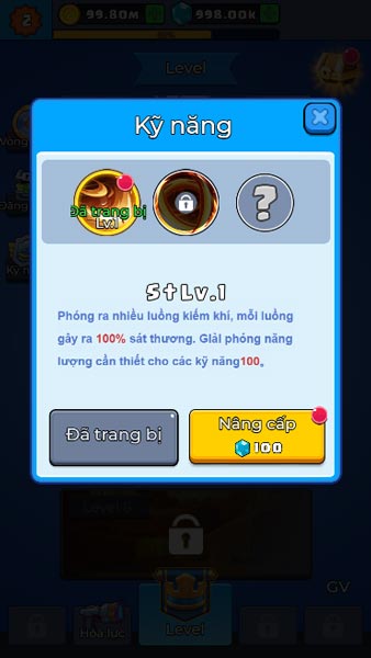 Nâng cấp kỹ năng