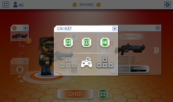 Chọn kiểu điều khiển quen thuộc