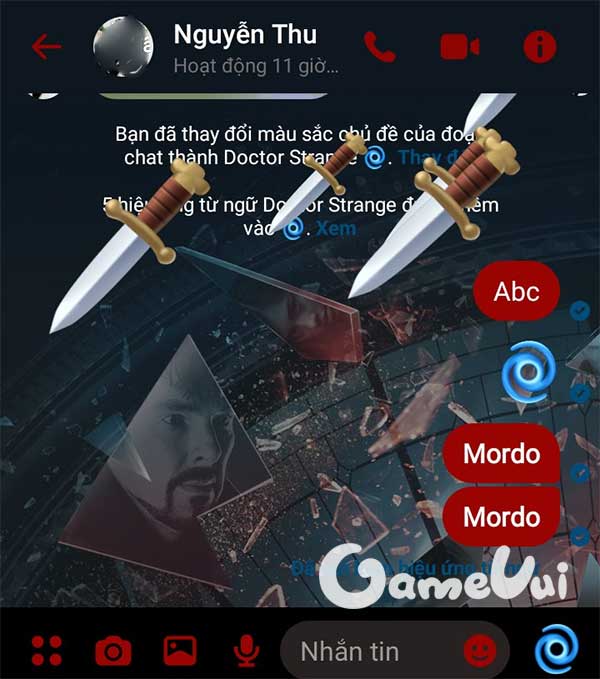 Nhắn tin từ ngữ hiệu ứng