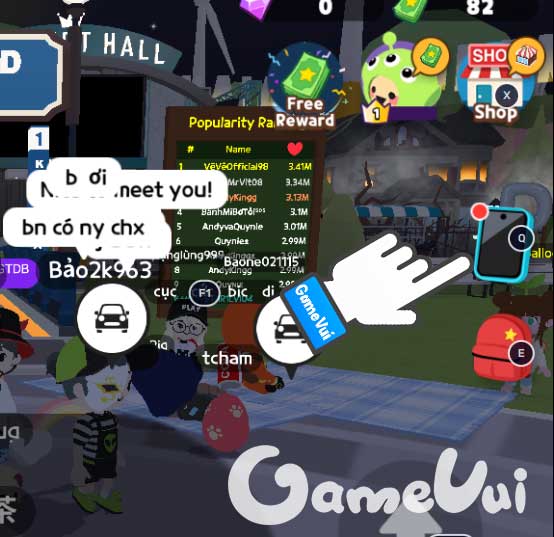 Chạm vào biểu tượng điện thoại