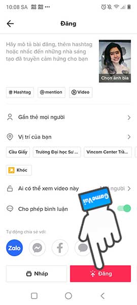 Đăng lên nhật ký