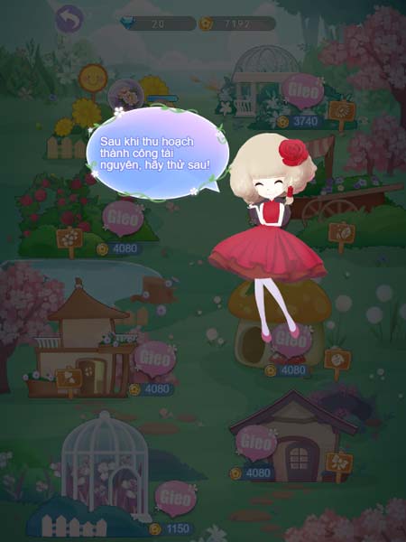 Chăm sóc các loại hoa để tạo ra vật phẩm mới