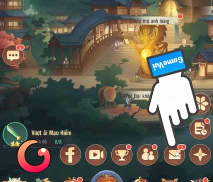 Chạm vào biểu tượng lá thư