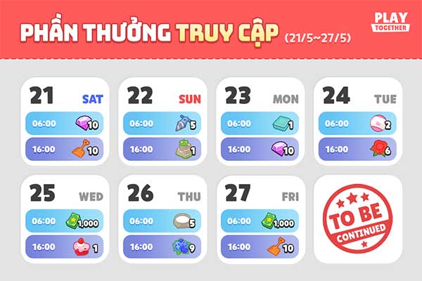 Phần thưởng truy cập Play Together