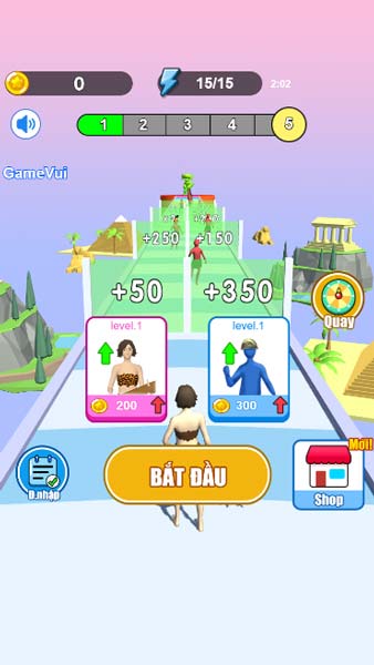 Chơi game Chiến binh tiến hóa - GameVui