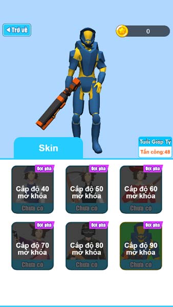 Các mẫu Skin trang phục trong Shop cửa hàng