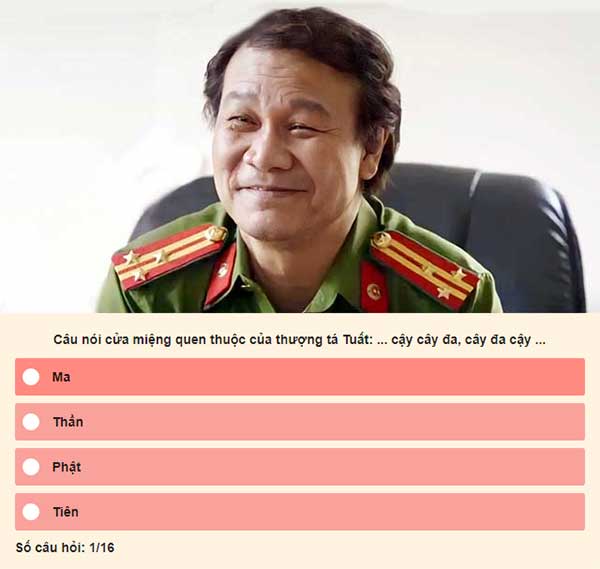 Chọn đáp án đúng