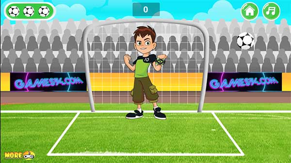 Đẩy những quả bóng bay về phía gôn