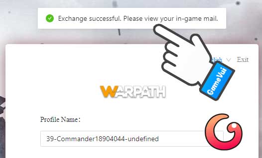 Nhập code thành công