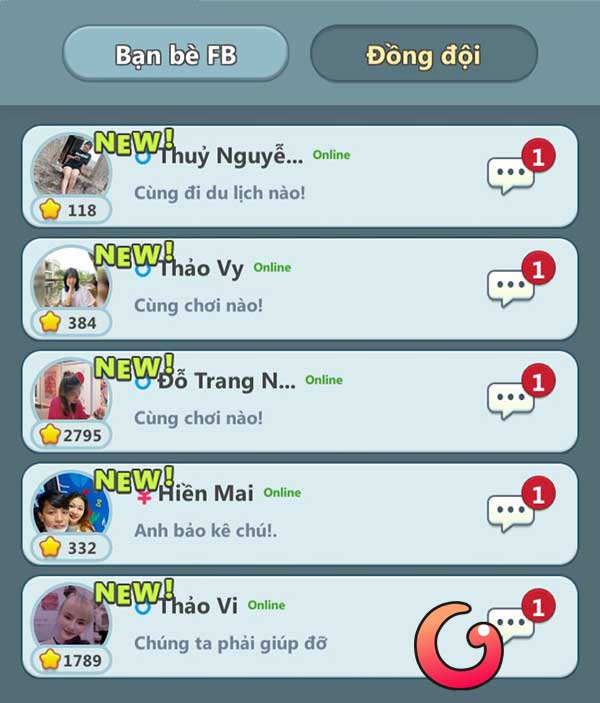Danh sách bạn bè
