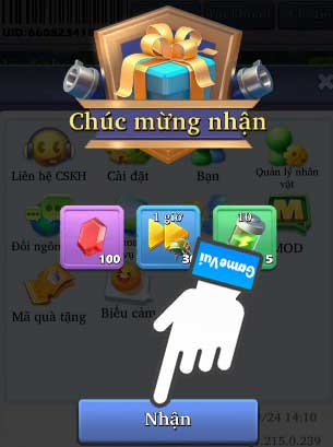 Nhận thưởng