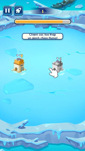 ĐIều khiển, gửi quân lính để chiếm tháp canh