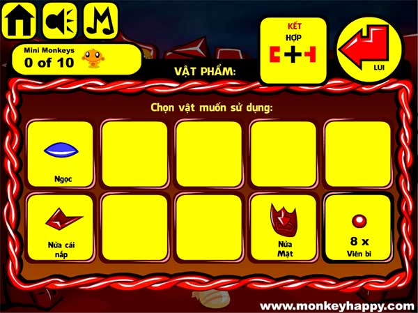 Các vật đã thu được