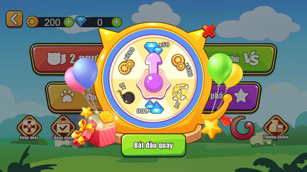 Vòng quay may mắn và nhận thưởng