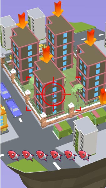 Bắn tên lửa trúng vào những tòa nhà