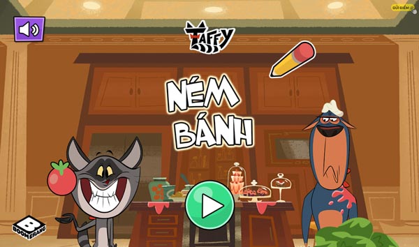 Chơi game Taffy ném bánh - gameVui