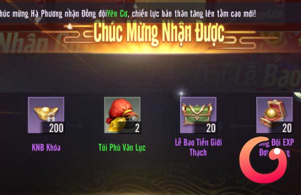 Chúc mừng nhận được